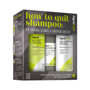 Devacurl hair care kit packaging with bottles on a white background