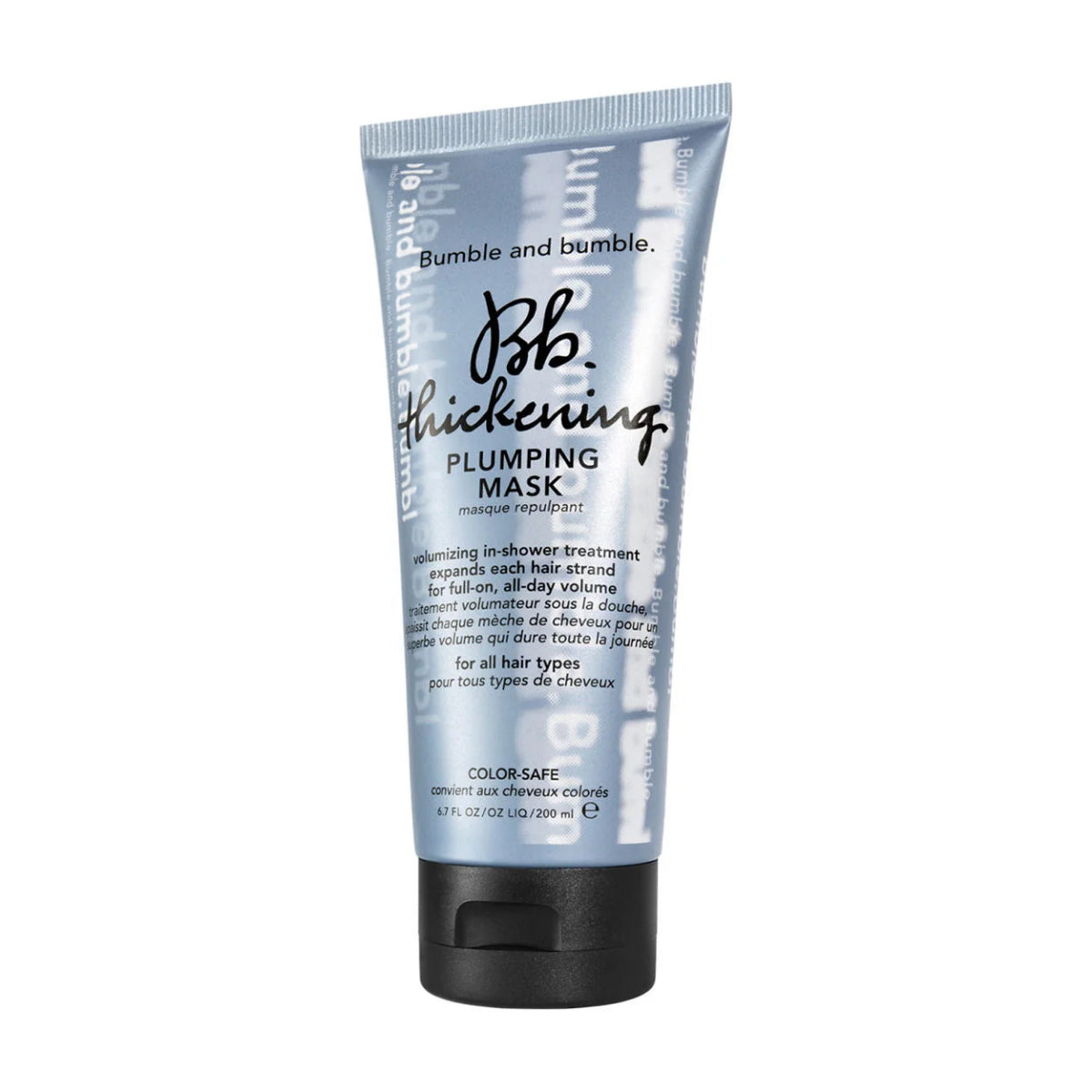 Bumble and bumble Thickening Plumping Mask tube on a white background