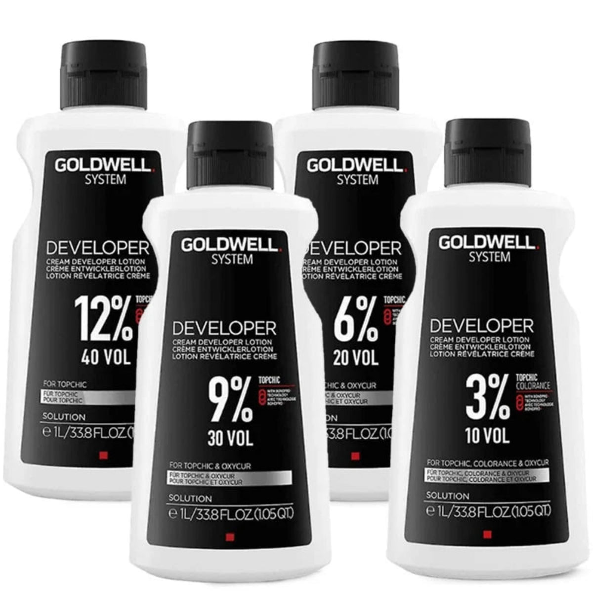 Goldwell Topchic Cream Developer Lotion 33.8 oz – Professional Hair Color Developer