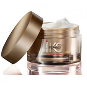 Kerastik Goldwell hair mask jar with open lid on a white background