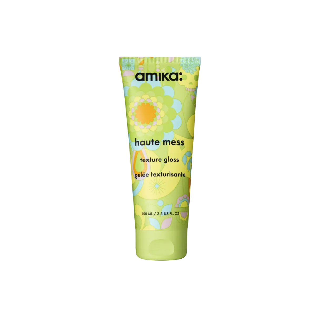 Amika haute mess texture gloss tube on a white background