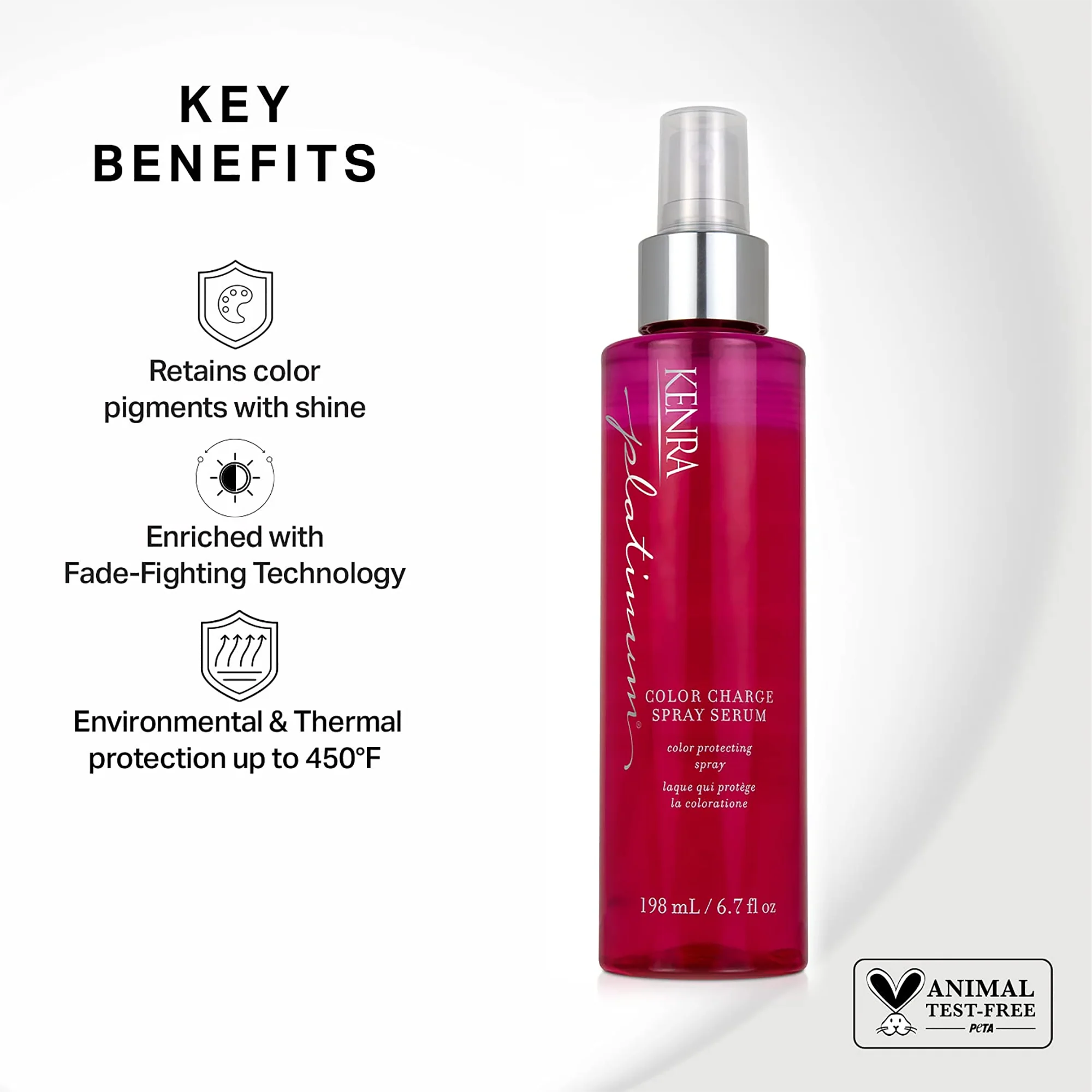 Kenra Professional Platinum Color Charge Spray Serum 6.5 oz – Color Protection & Shine