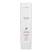 A tall, white rectangular bottle of L'ANZA Healing Volume Thickening Conditioner, shown against a plain white background.