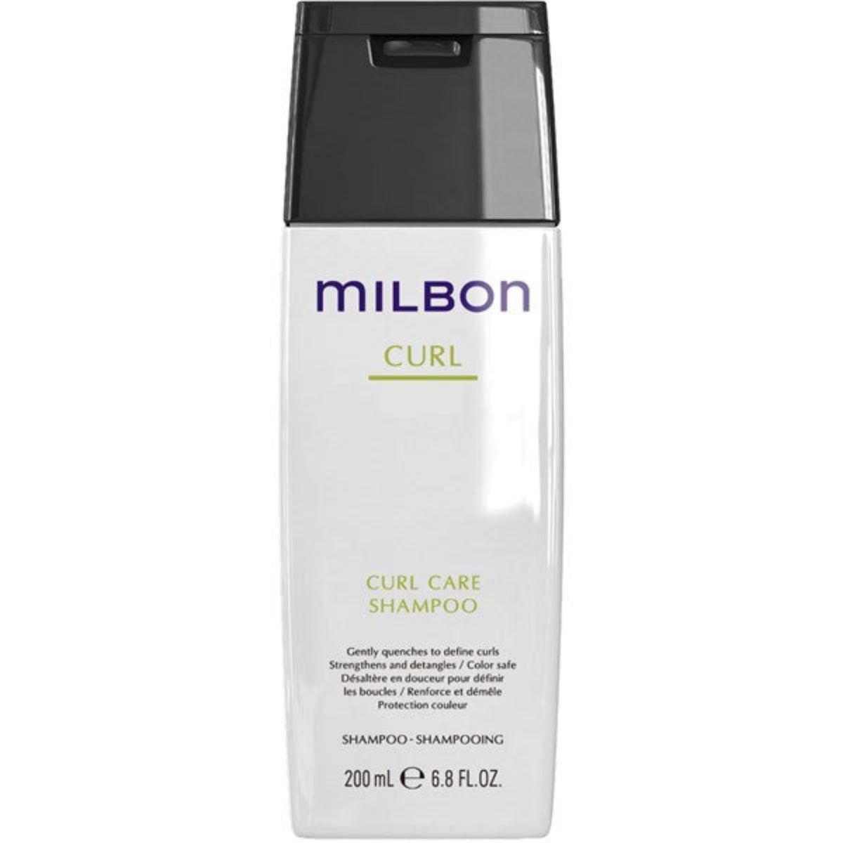 Milbon Curl Care Shampoo bottle on a white background