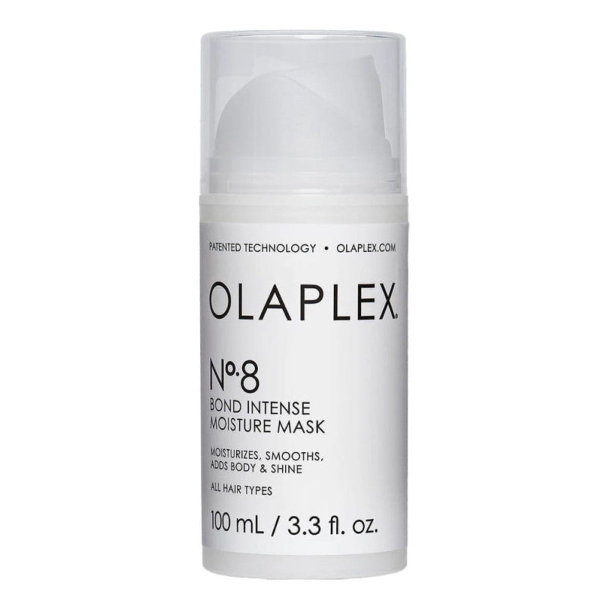 Olaplex No.8 Bond Intense Moisture Mask bottle on a white background