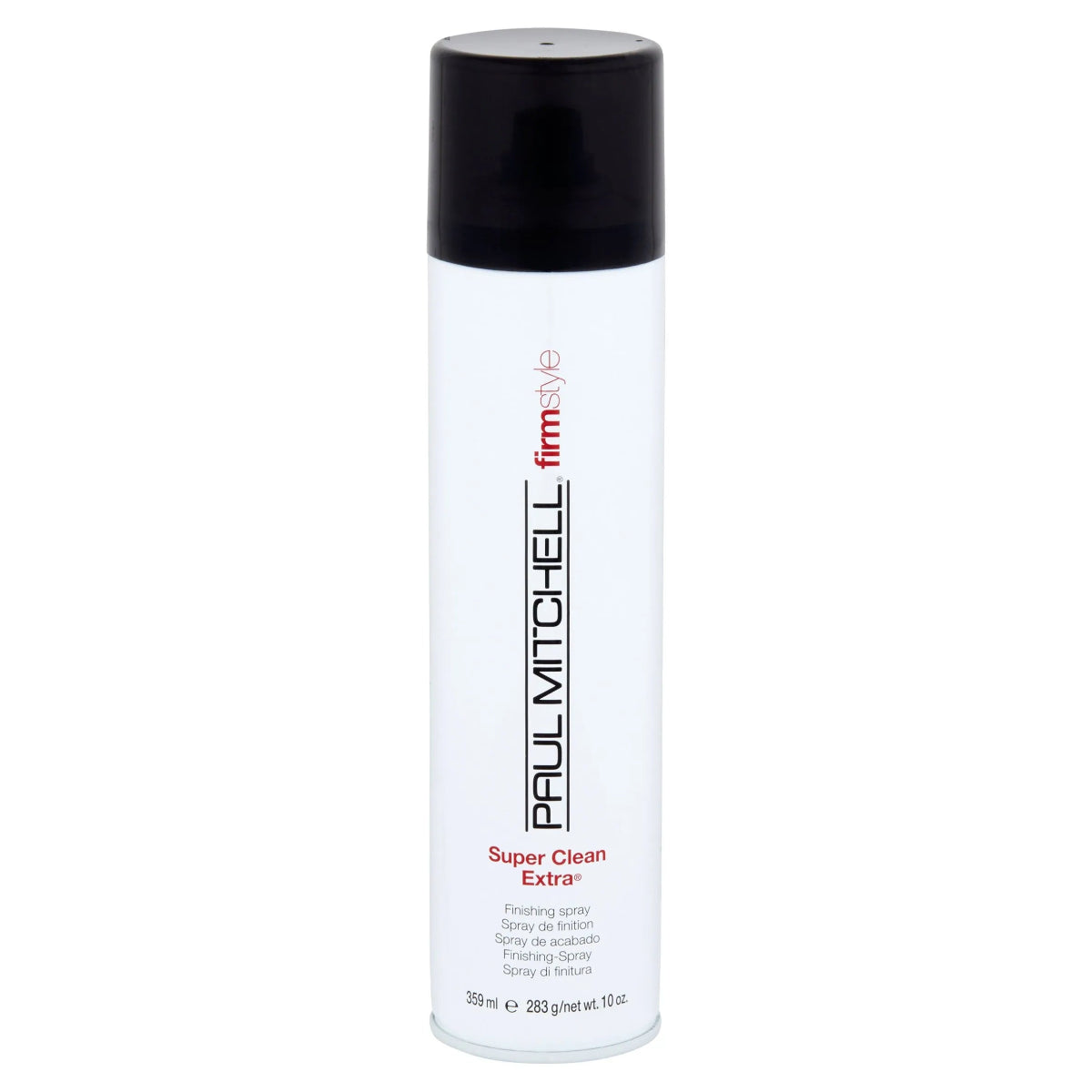 Hair product bottle labeled 'Paul Mitchell Super Clean Extra' on a white background