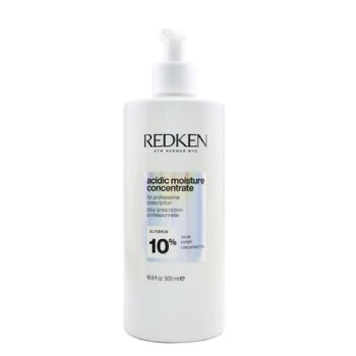 Redken acidic moisture concentrate bottle on a white background