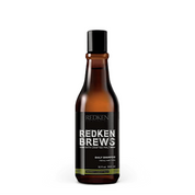 Redken Brews shampoo bottle on a white background