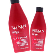 Two Redken Color Extend conditioner bottles on a white background