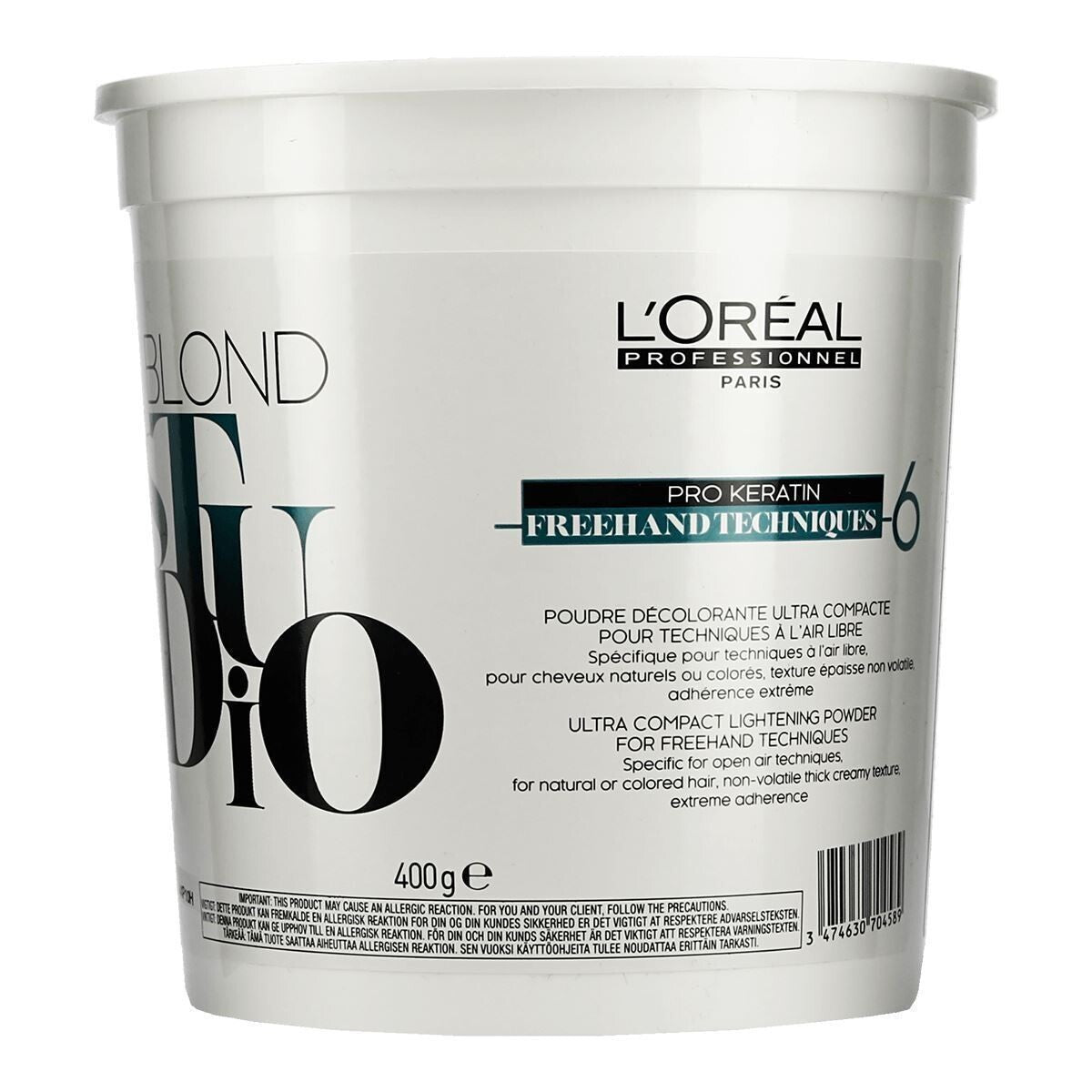 L'Oreal Professional hair product container on a white background