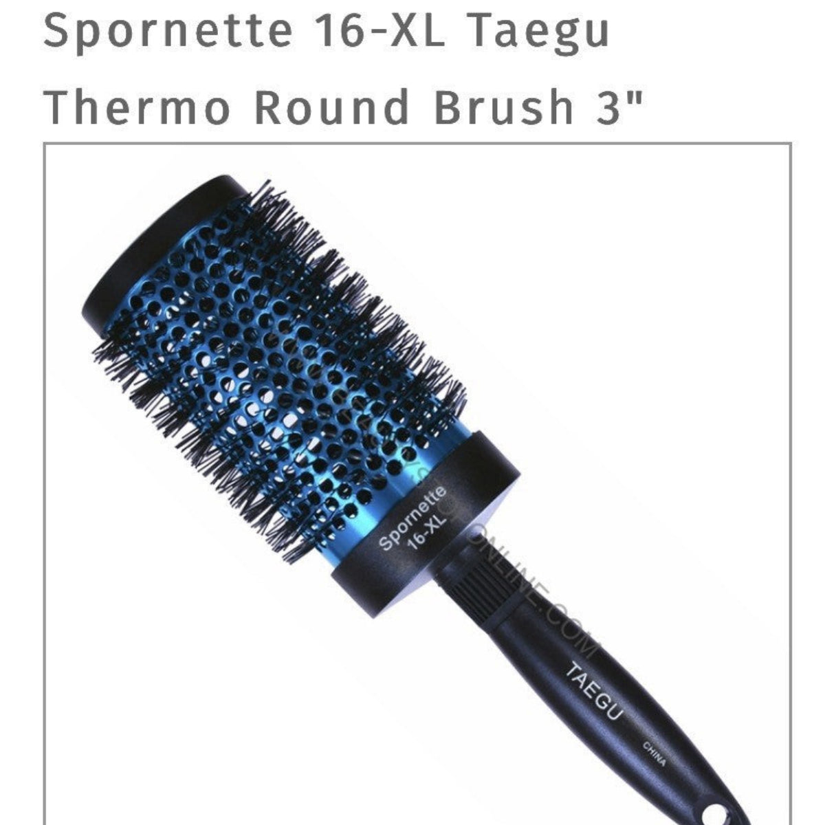 Spornette 16-XL Taegu Round Brush Heat Retaining 3" Plastic Nylon Blue Unisex
