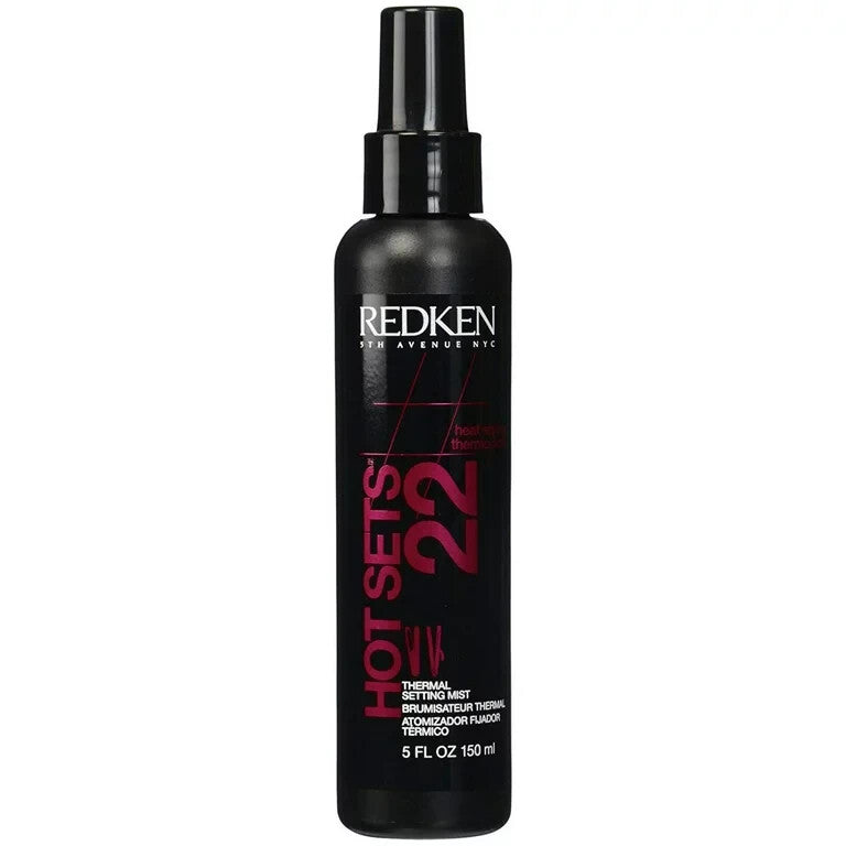 Redken Hot Sets 22 Thermal Setting Mist 5 oz – High-Hold Heat Styling Spray
