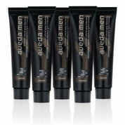 Five Aveda men's hair care products on a white background