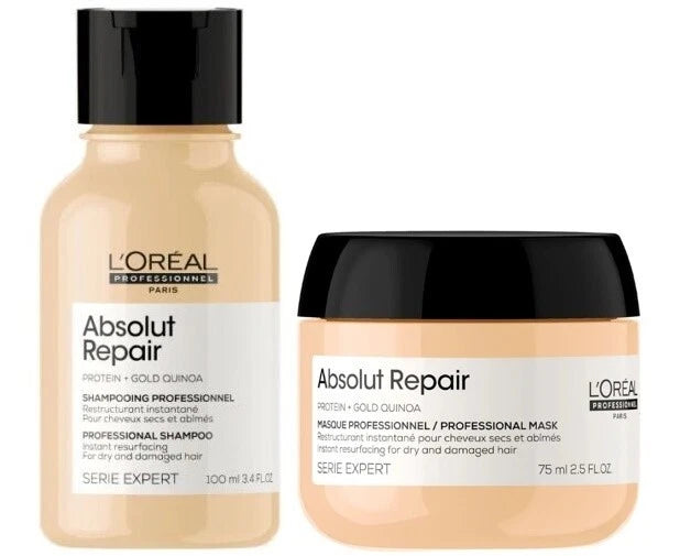 Absolut Repairn Shampoo Gold Quinoa +ProteiN 100ML + Masque 75ML