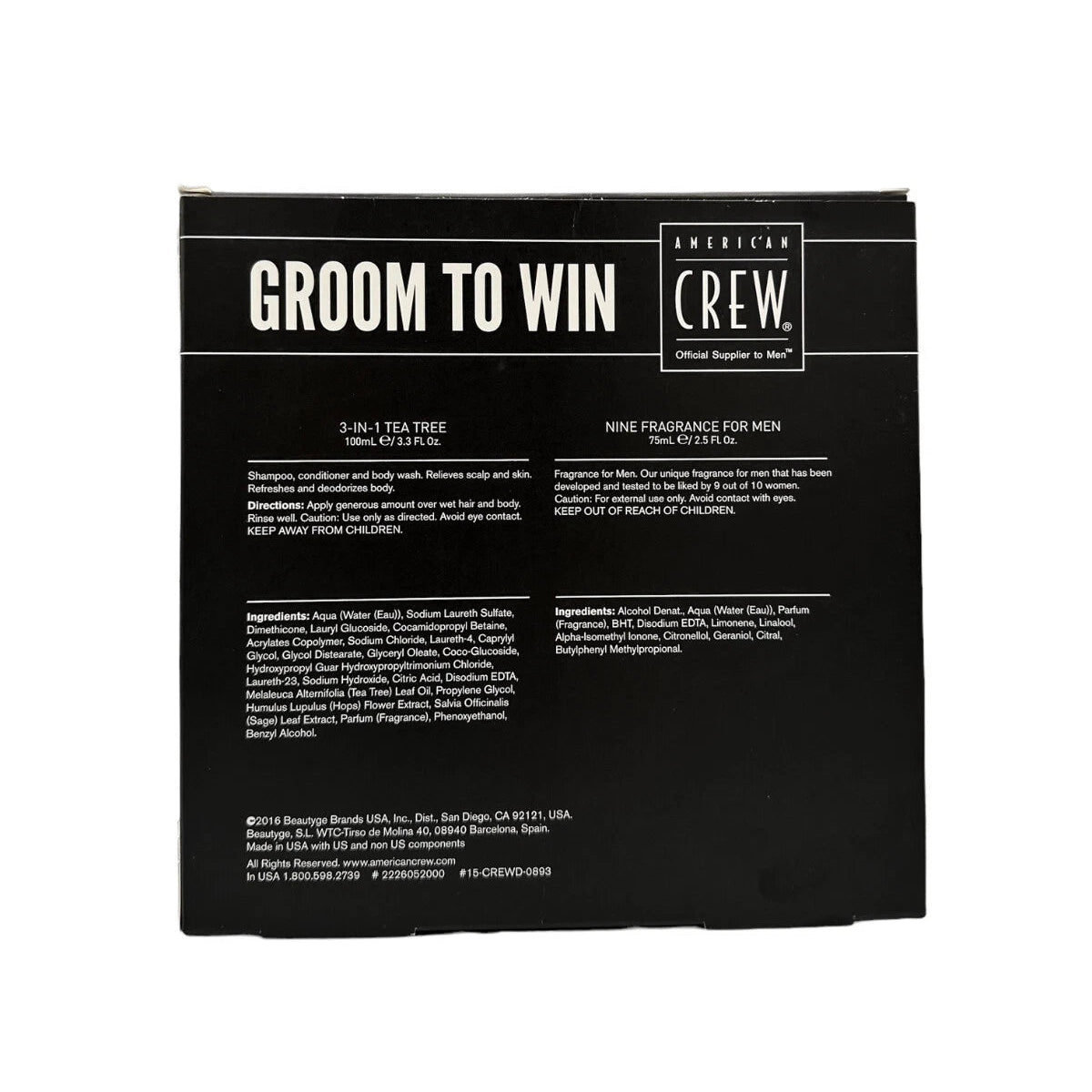 American Crew Nine Cologne Fragrance Kit