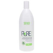 White bottle with 'PURE' label on a white background
