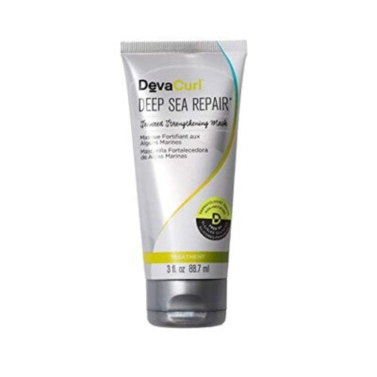 Devacurl Deep Sea Repair hair mask tube on a white background