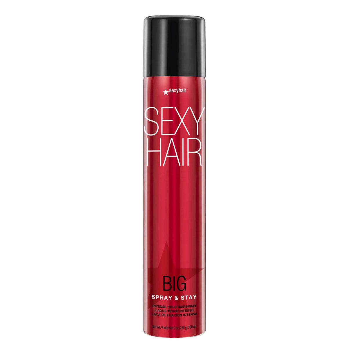 A single can of Starflynn Sexy Hair Big Spray & Stay hair styling product, shown upright against a plain white background.