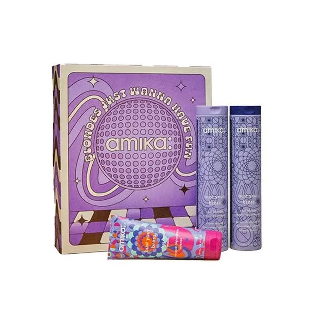 amika Blonde Boogie Bust Your Brass Toning & Repair Gift Set