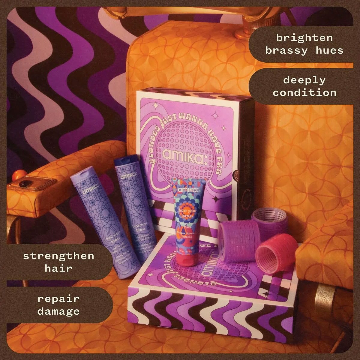 amika Blonde Boogie Bust Your Brass Toning and Repair Set